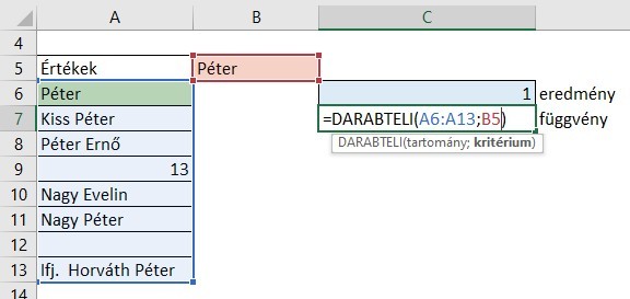 DARABTELI Excel