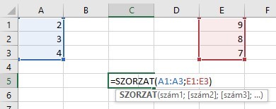 Excel függvények használata